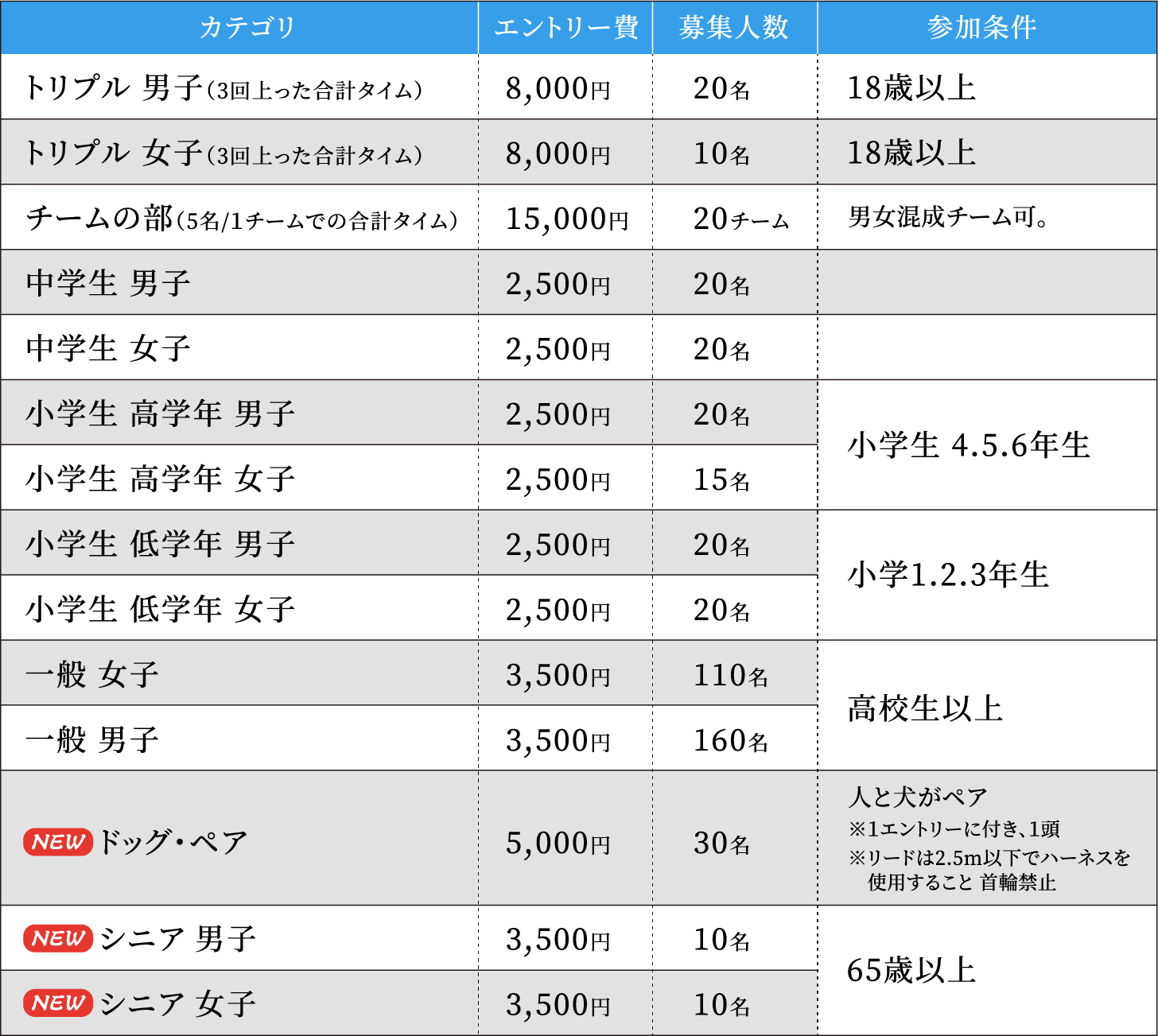 カテゴリー表